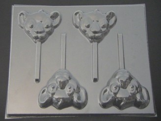 561sp Simbo Face Chocolate or Hard Candy Candy Lollipop Mold